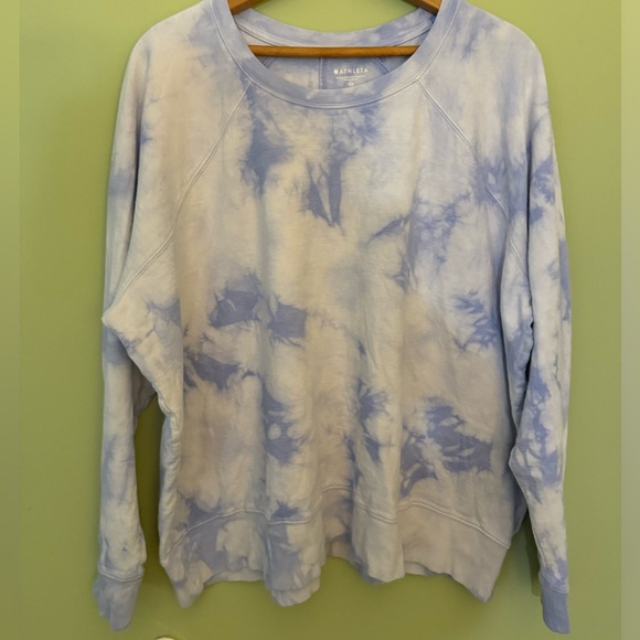 Athleta blue tie dye pullover sweatshirt. - Picture 2 of 3